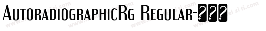 AutoradiographicRg Regular字体转换